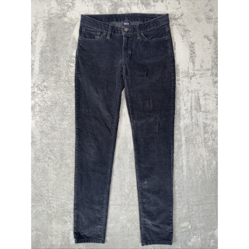 Patagonia Black‎ Cotton Corduroy Pockets Skinny Leg Chino Womens Pants Size 29